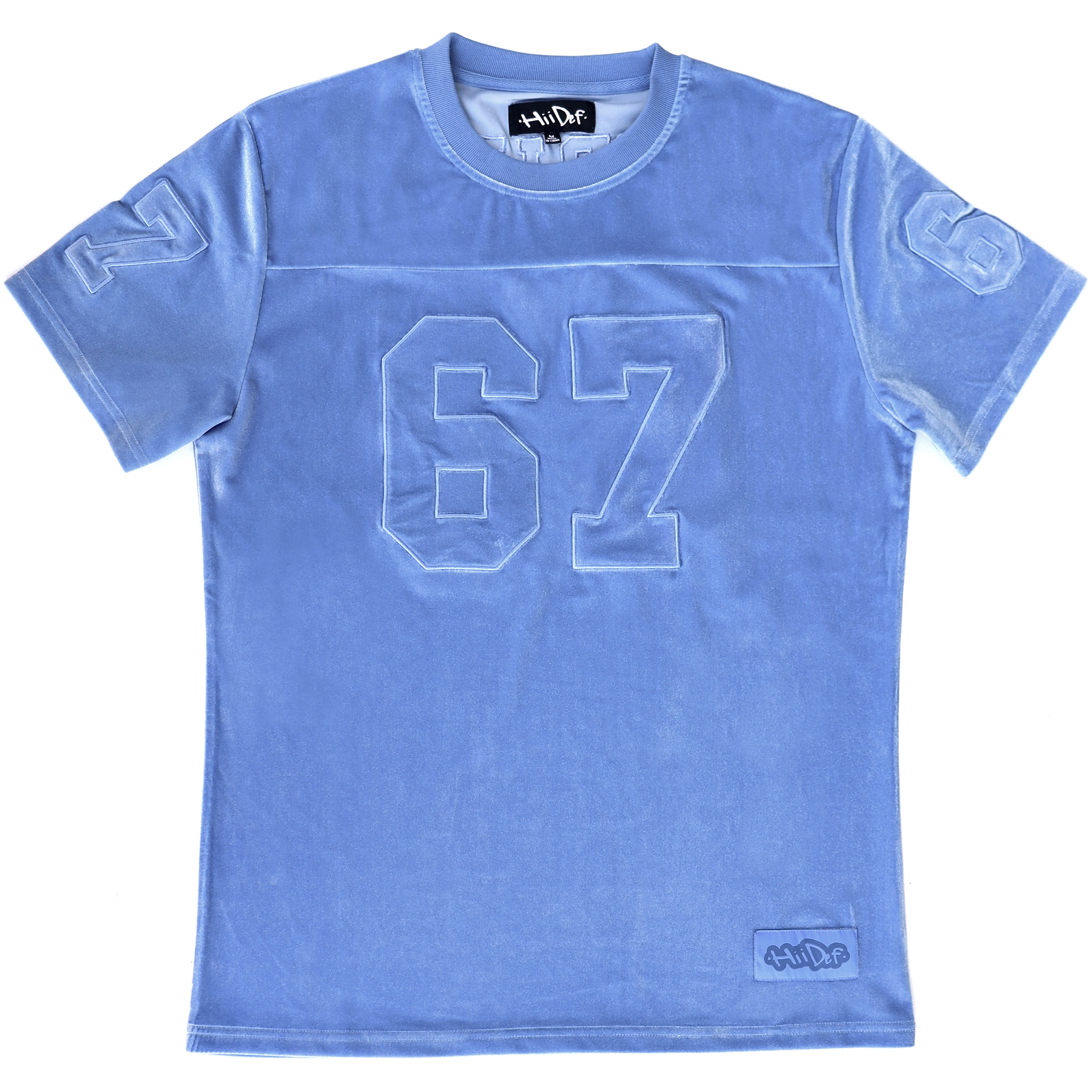 ゆ 様Loyalty & LUCK Blue Good Luck 67 Velour Football Jersey – hii-def