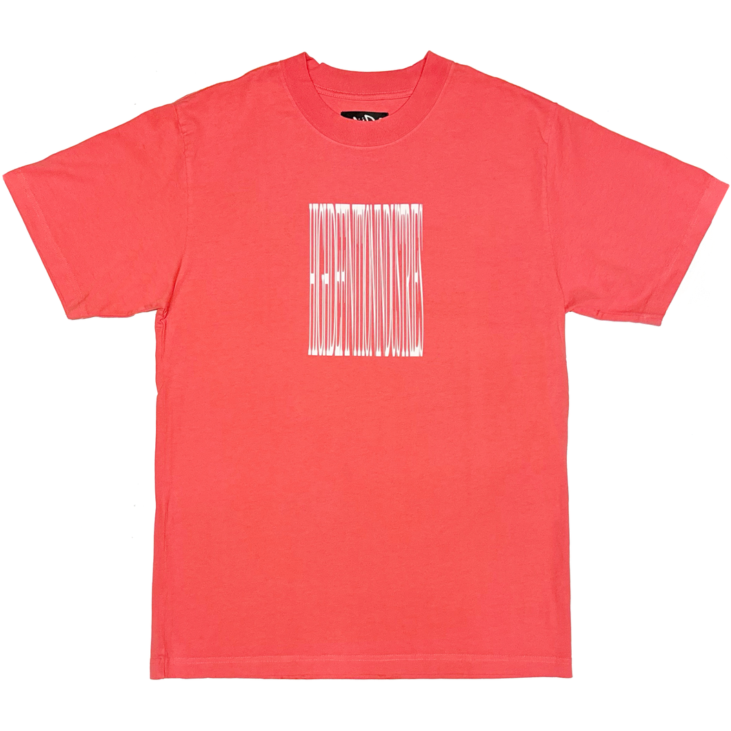 Red Barcode Puff Print T-Shirt