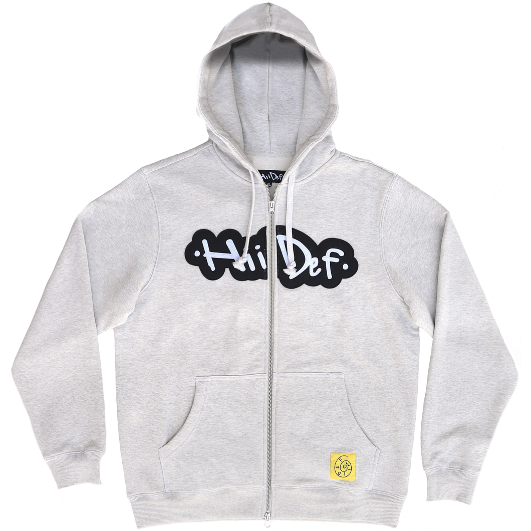 Appliqué Logo Dual-Zip Hooded Sweatshirt