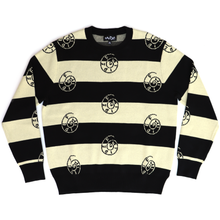 Load image into Gallery viewer, Black &amp; Bone Spiral Logo Striped Sweater
