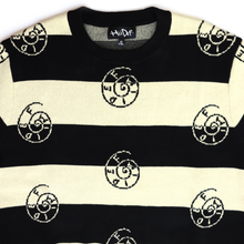 Load image into Gallery viewer, Black &amp; Bone Spiral Logo Striped Sweater
