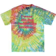 Load image into Gallery viewer, Yellow Tie Dye I Wear Hii Def Because... T-Shirt
