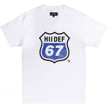 Load image into Gallery viewer, White Life is a Hii-Way Glitter Print T-Shirt
