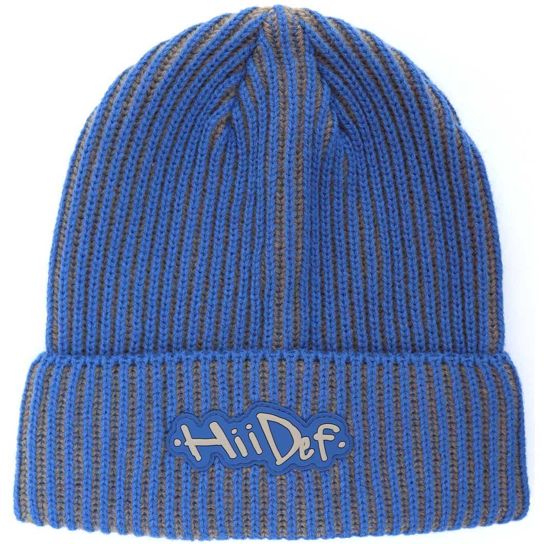 Two-Toned Rubber Patch Beanie