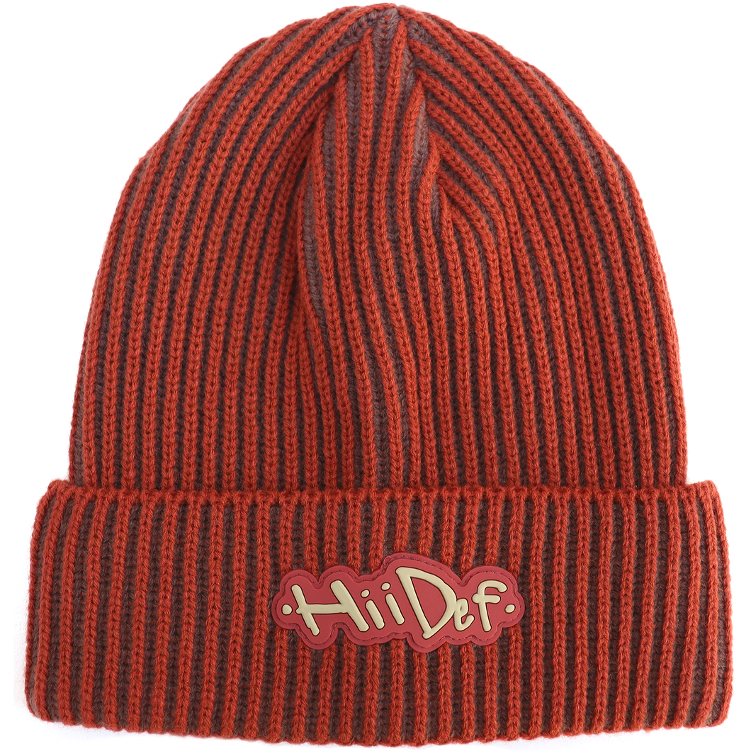 Two-Toned Rubber Patch Beanie