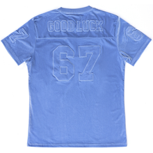 Load image into Gallery viewer, Good Luck 67 Velour Football Jersey Tee
