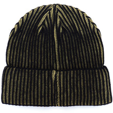 Load image into Gallery viewer, Black and Bone Two-Toned Rubber Patch Beanie
