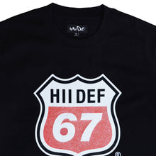 Load image into Gallery viewer, Black Life is a Hii-Way Glitter Print T-Shirt
