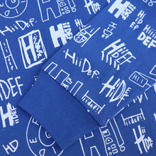 Load image into Gallery viewer, Blue Multi Logo Print Long Sleeve Crew
