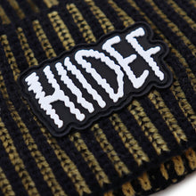 Load image into Gallery viewer, Black and Bone Two-Toned Rubber Patch Beanie
