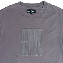 Load image into Gallery viewer, Black to Bone Barcode Puff Print Heat Sensitive T-Shirt
