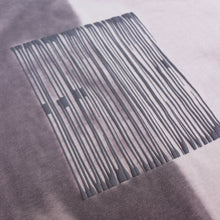 Load image into Gallery viewer, Black to Bone Barcode Puff Print Heat Sensitive T-Shirt
