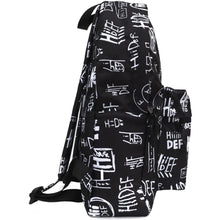 Load image into Gallery viewer, Black Multi-Logo Print Custom Backpack
