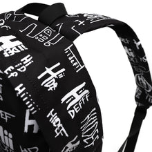 Load image into Gallery viewer, Black Multi-Logo Print Custom Backpack
