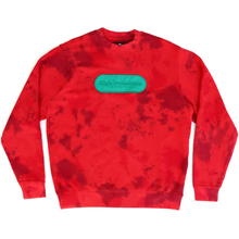 Load image into Gallery viewer, Ruby &amp; Emerald Cloud Dye OG Season 1 Logo Applique Crewneck Sweatshirt
