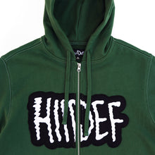 Load image into Gallery viewer, Green Electric Logo Applique Dual-Zip Hooded Sweatshirt
