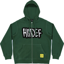 Load image into Gallery viewer, Green Electric Logo Applique Dual-Zip Hooded Sweatshirt
