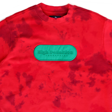 Load image into Gallery viewer, Ruby &amp; Emerald Cloud Dye OG Season 1 Logo Applique Crewneck Sweatshirt
