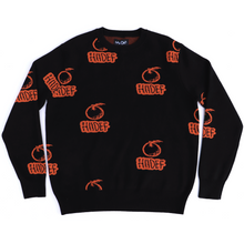 Load image into Gallery viewer, Black/Red Orange Frost Logo Sweater

