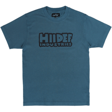 Load image into Gallery viewer, Slate Blue Thick Logo 3m Reflective T-Shirt
