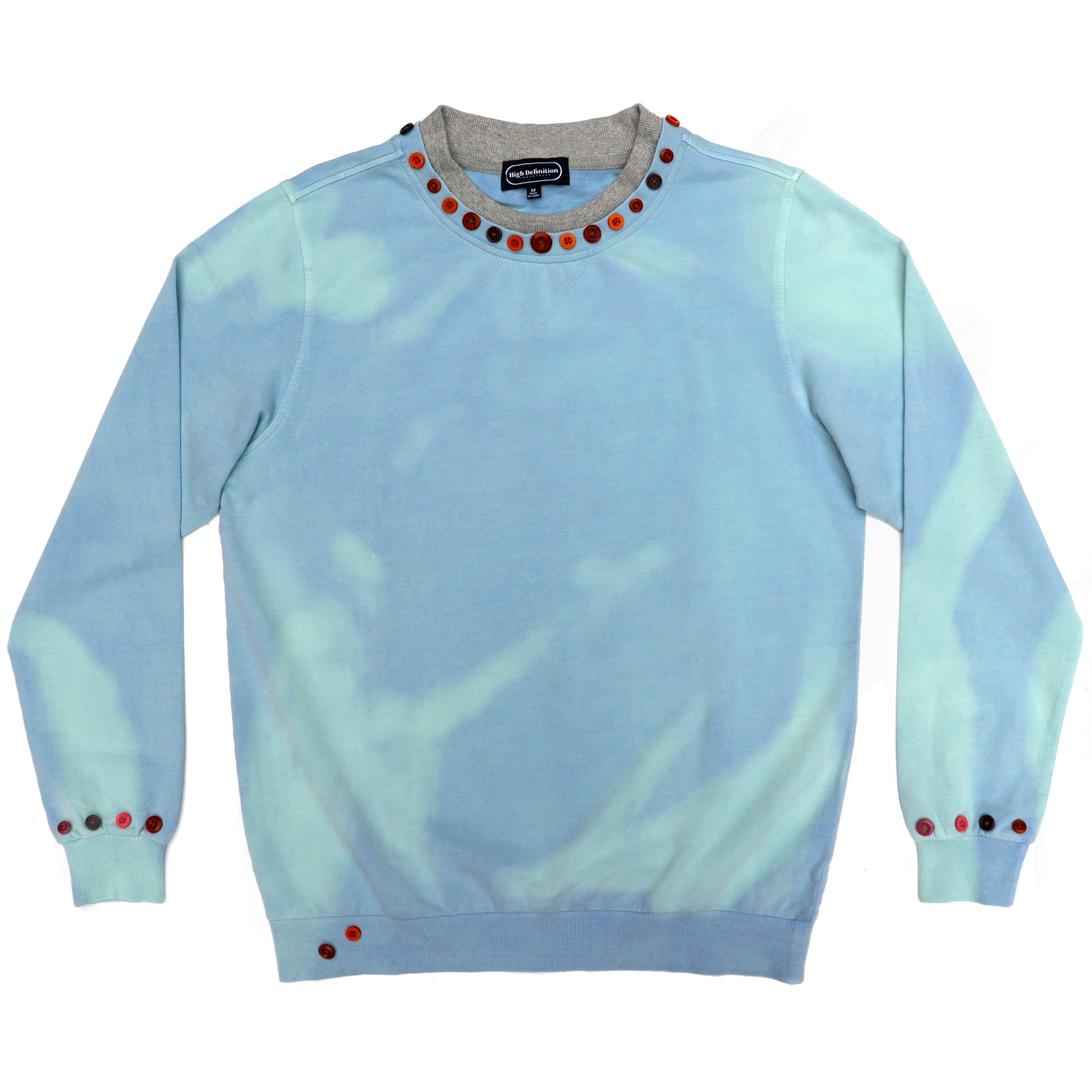 Button Neck Heat Sensitive Crewneck – hii-def - Main Image