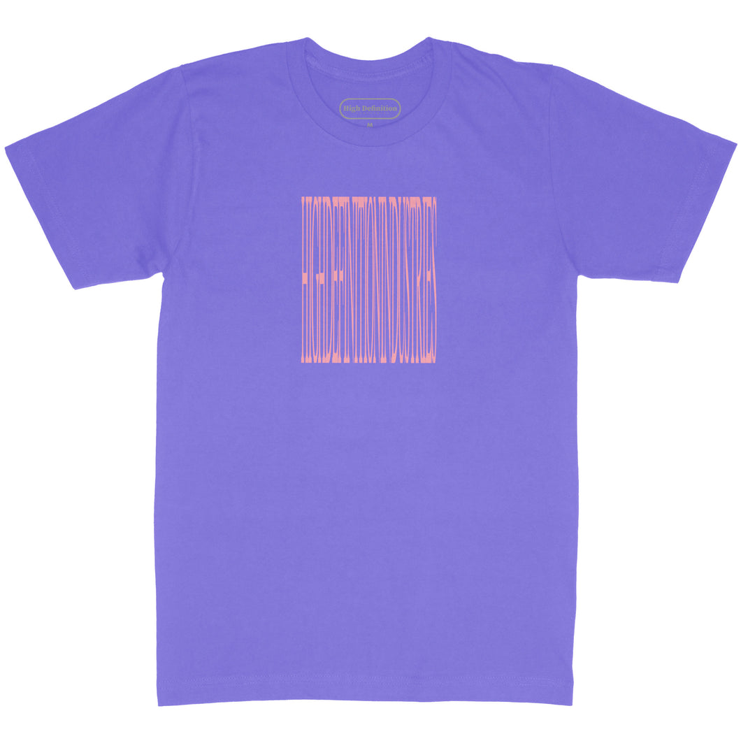 Purple Barcode Puff Print T-Shirt