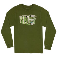 Load image into Gallery viewer, Olive Green Hii Def House Long Sleeve T-Shirt
