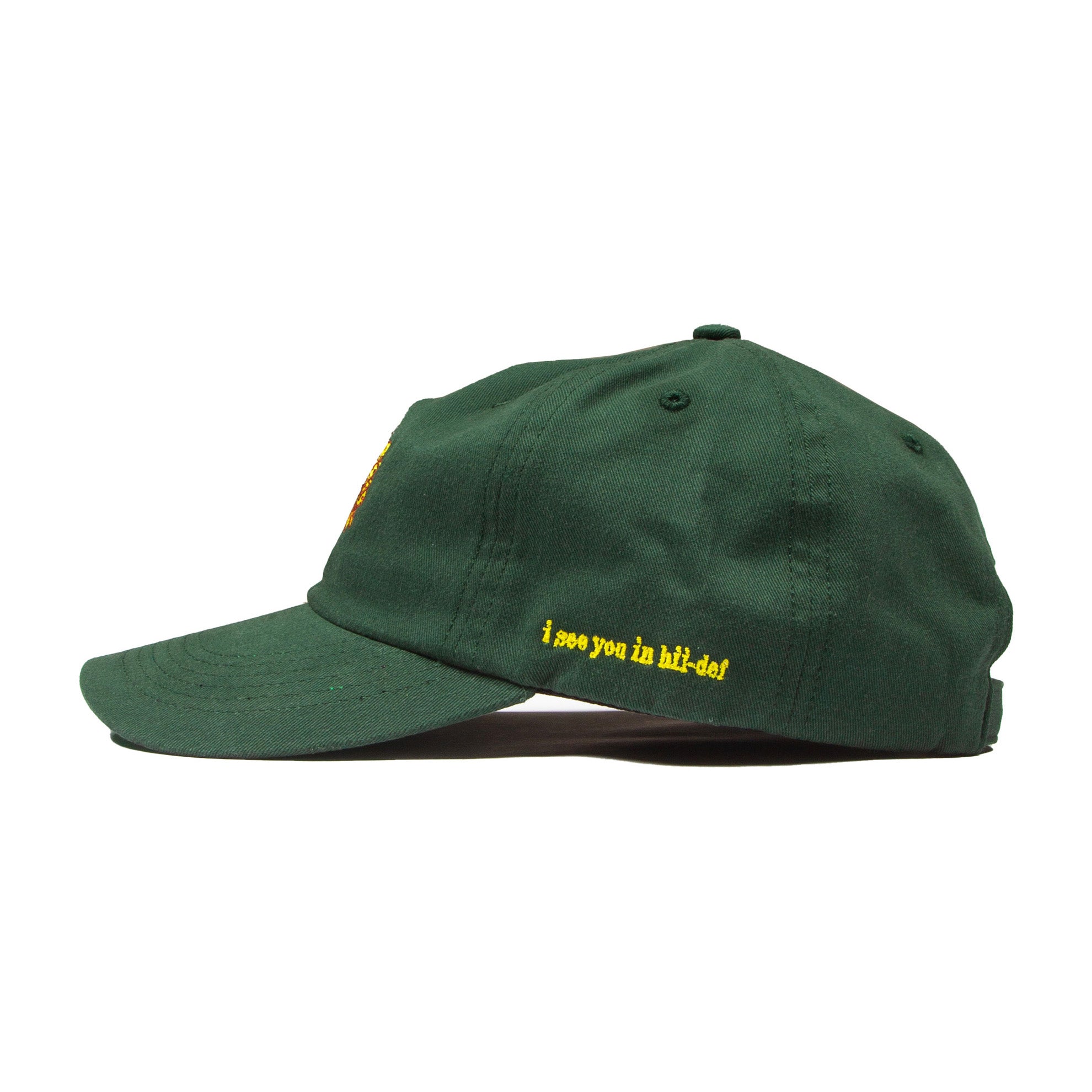 HELLO■S Logo Cotton Relaxed Fit 6Panel Cap_Deep Green Supreme Chino Twill Gel S Logo 6-Panel (FW19) - $48